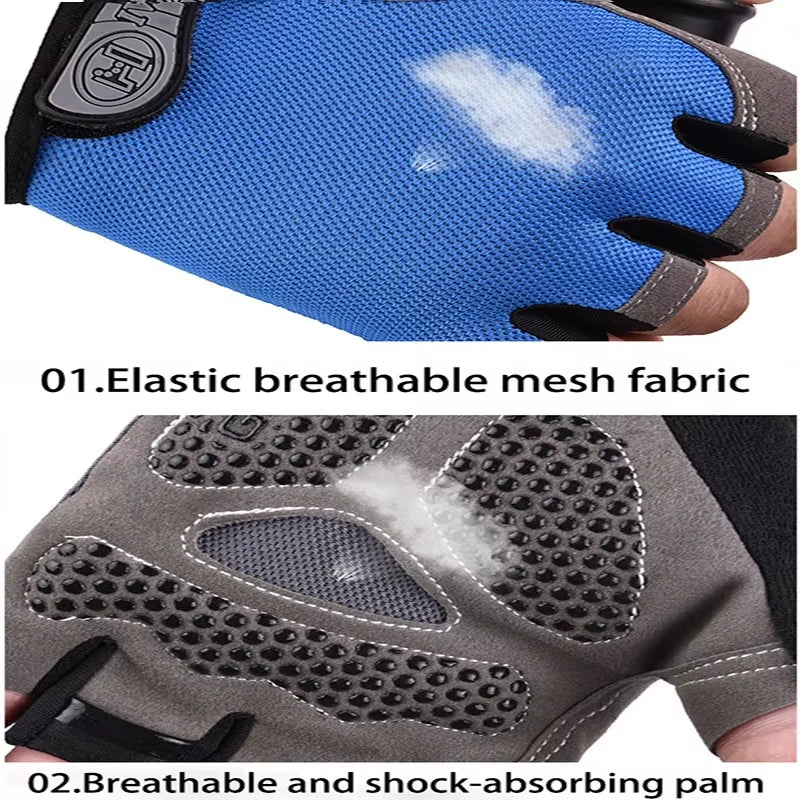 Gym Gloves Fitness Training Fingerless Men Women Bodybuilding Exercise Sports Gloves for Cycling Bicycle anti Slip Breathable
